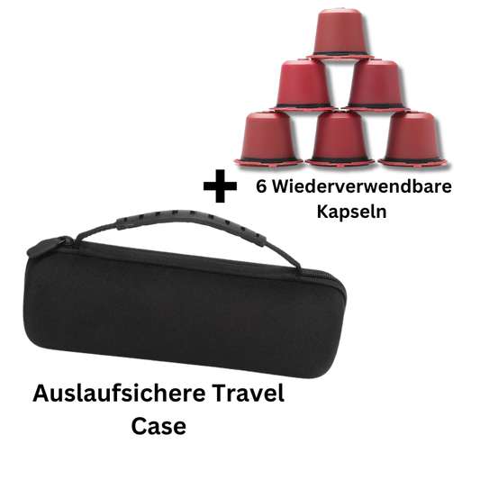 TravelCase + 6x Wiederverwendbare Kapseln